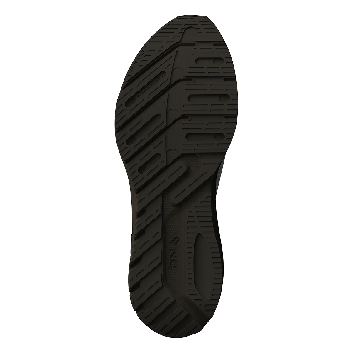 Brooks Launch GTS 10 — Black - White - Violet — Size D — Width 6 — Top View