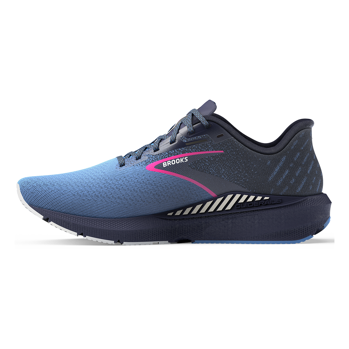 Brooks Launch GTS 10 — Black - White - Violet — Size D — Width 6 — Lifestyle View