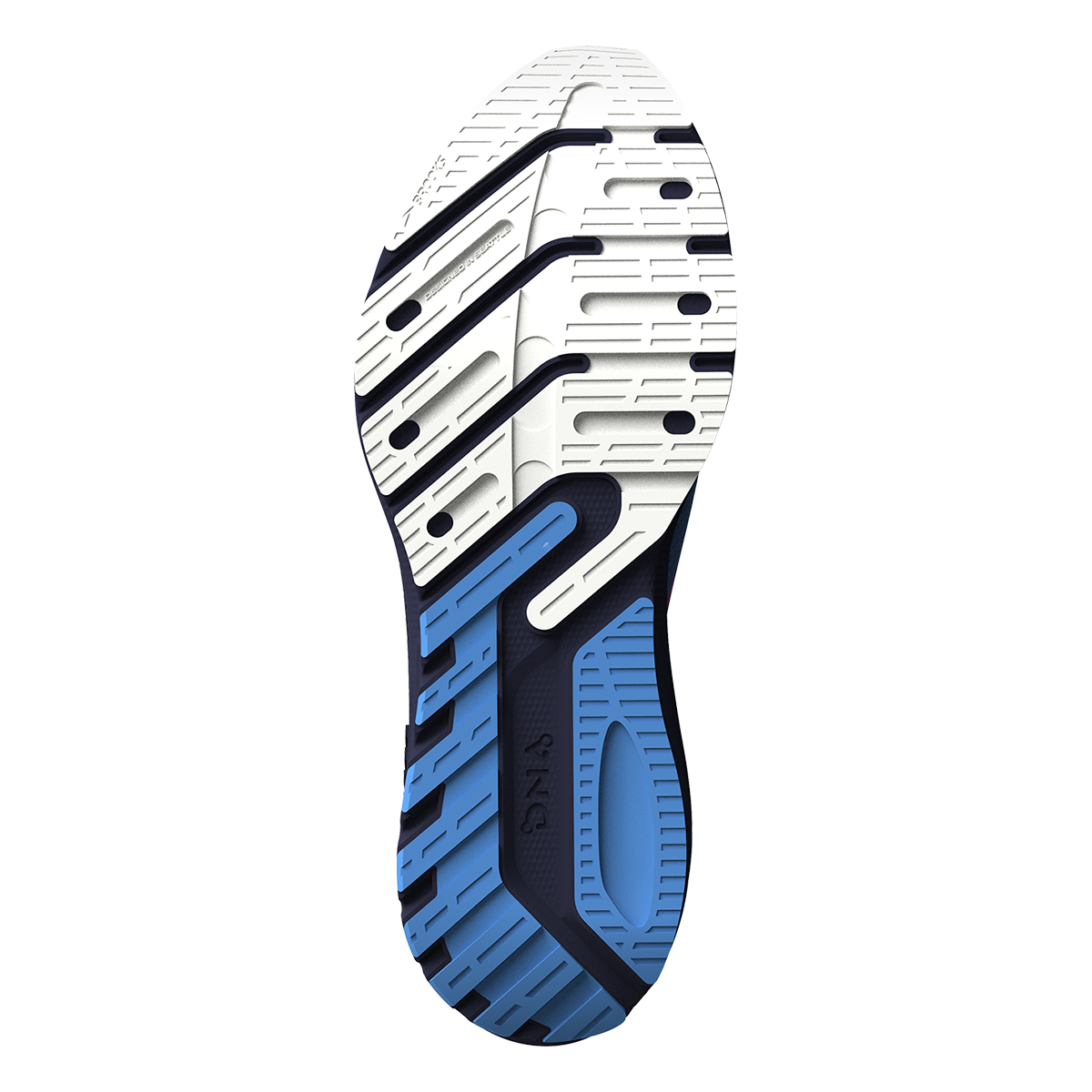Brooks Launch GTS 10 — Black - White - Violet — Size D — Width 6 — Alternate View 8