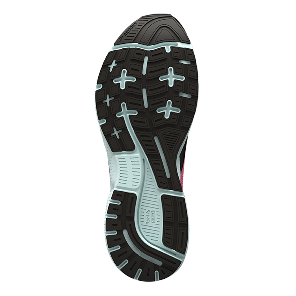 Brooks Trace 3 — Black - Blue - Pink Glo — Size B — Width 5 — Top View