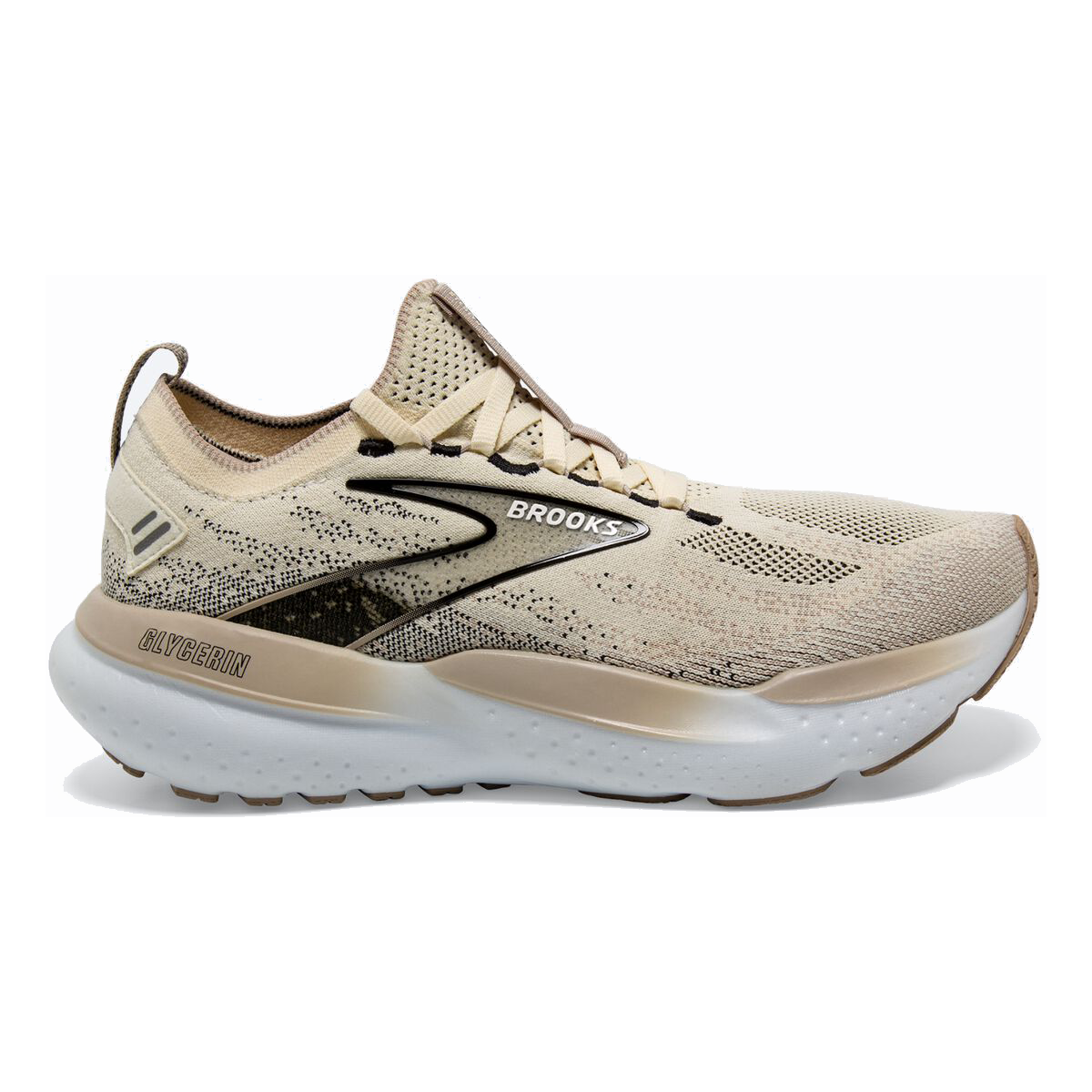 Brooks Glycerin StealthFit 21 — Black - Cream - Biscuit — Size B — Width 6.5 — Alternate View 9
