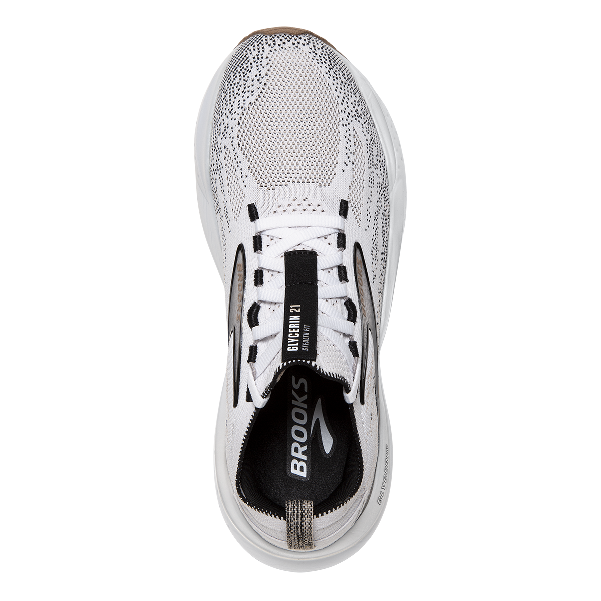 Brooks Glycerin StealthFit 21 — Black - Cream - Biscuit — Size B — Width 6.5 — Alternate View 15