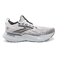 Brooks Glycerin StealthFit GTS 21 — White - Grey - Black — Size B — Width 6 — Front View