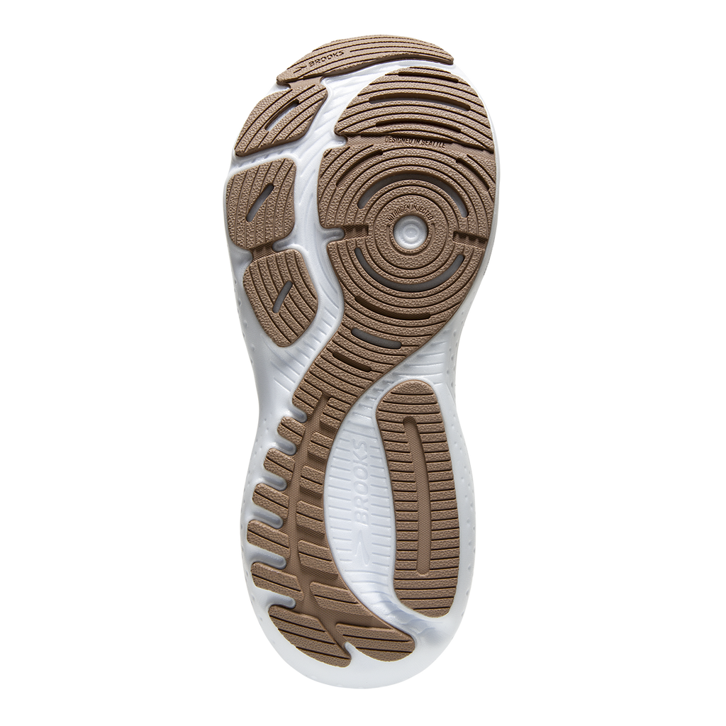 Brooks Glycerin StealthFit GTS 21 — White - Grey - Black — Size B — Width 6 — Top View