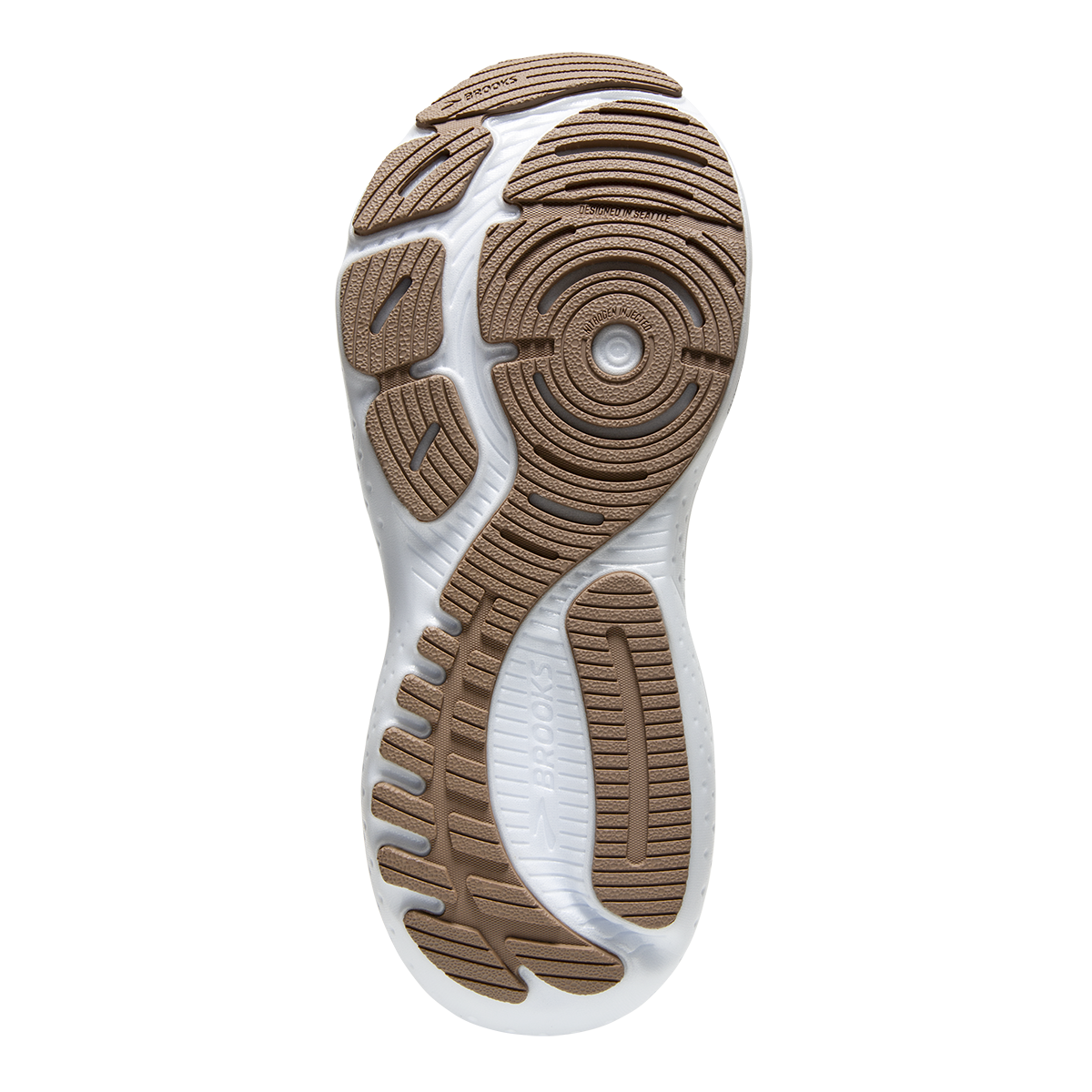 Brooks Glycerin StealthFit GTS 21 — White - Grey - Black — Size B — Width 6 — Top View
