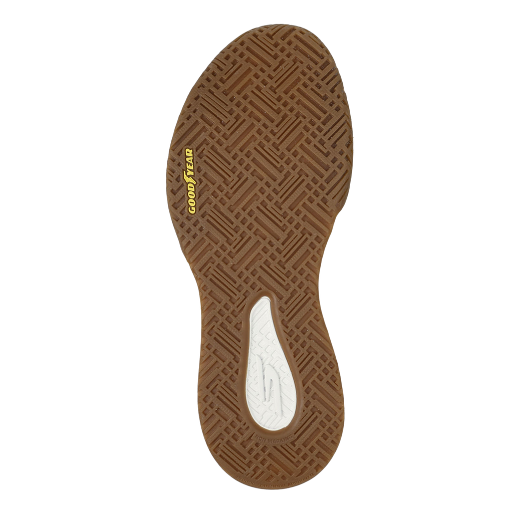 Skechers Viper Court Luxe — Natural Leather - Synthetic - White Textile — Size B — Width 6.5 — Top View