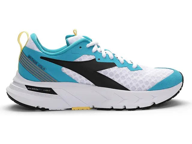 Diadora Mythos Blushield Volo — Jazzy - White - Silver DD — Size B — Width 9.5 — Back View