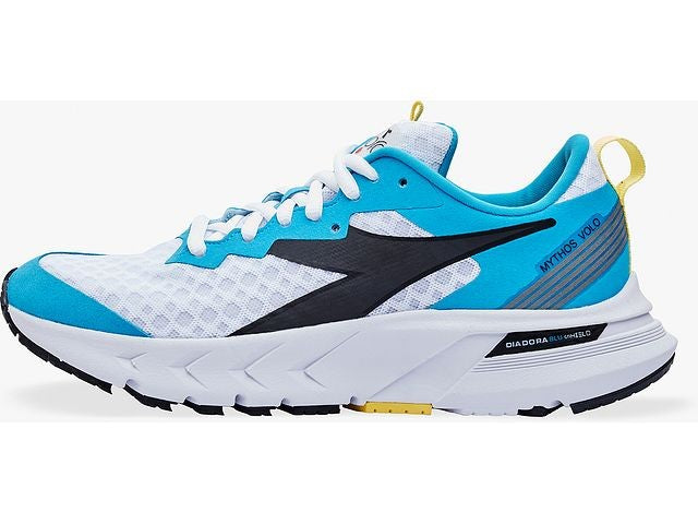 Diadora Mythos Blushield Volo — Jazzy - White - Silver DD — Size B — Width 9.5 — Top View