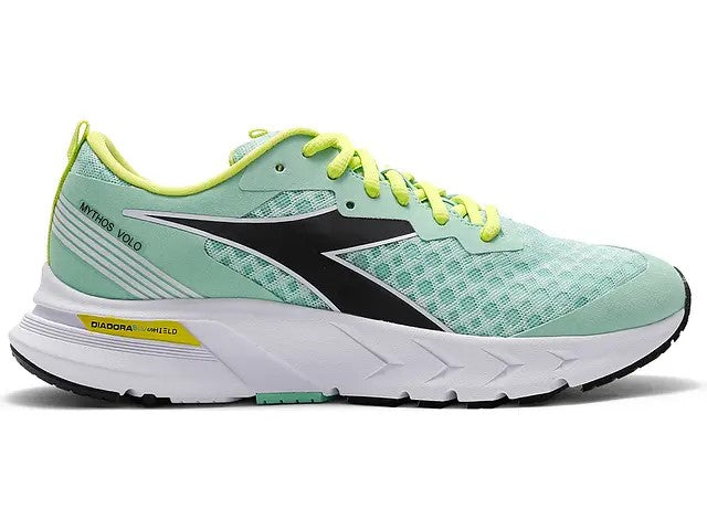 Diadora Mythos Blushield Volo — Jazzy - White - Silver DD — Size B — Width 9.5 — Front View