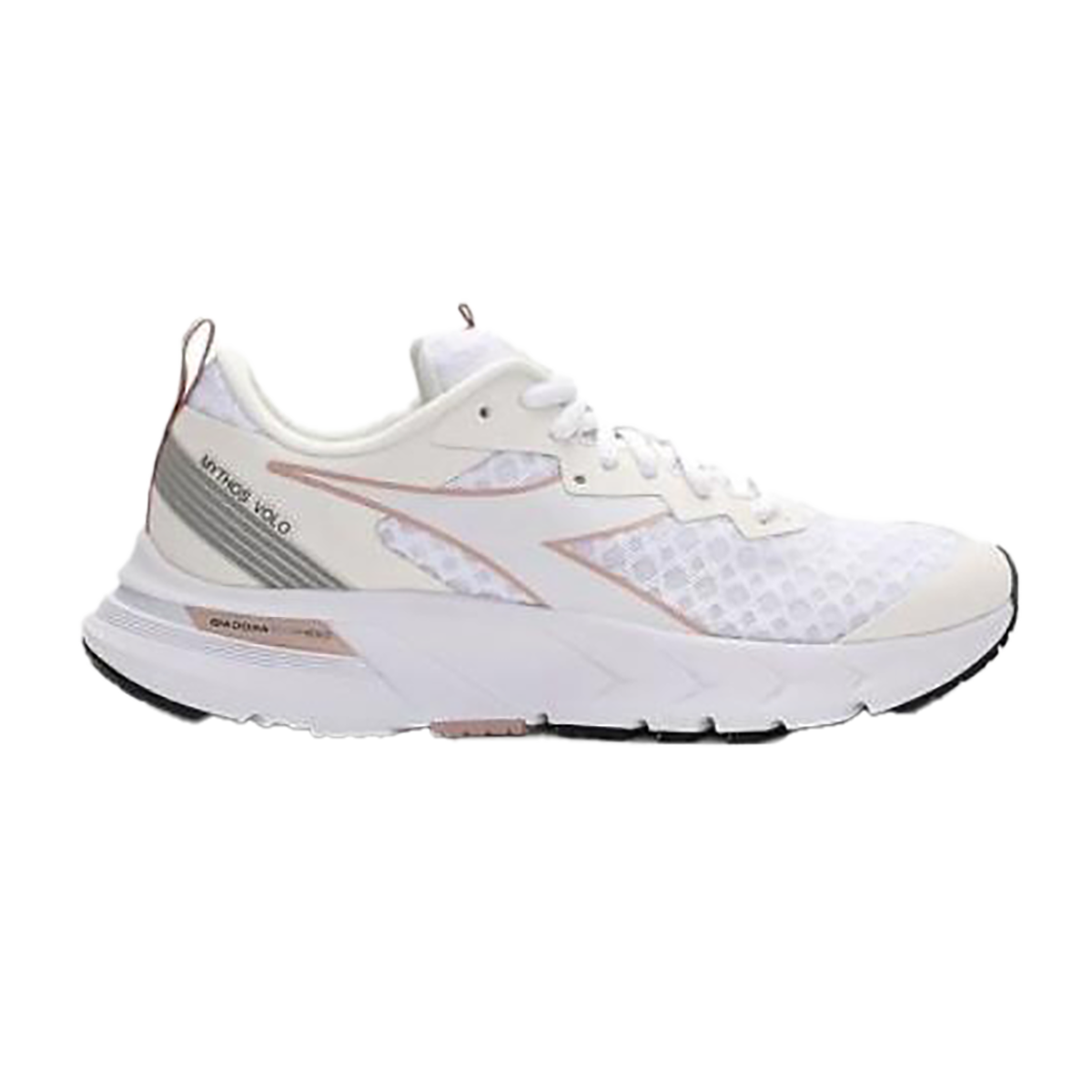 Diadora Mythos Blushield Volo — Jazzy - White - Silver DD — Size B — Width 9.5 — Lifestyle View