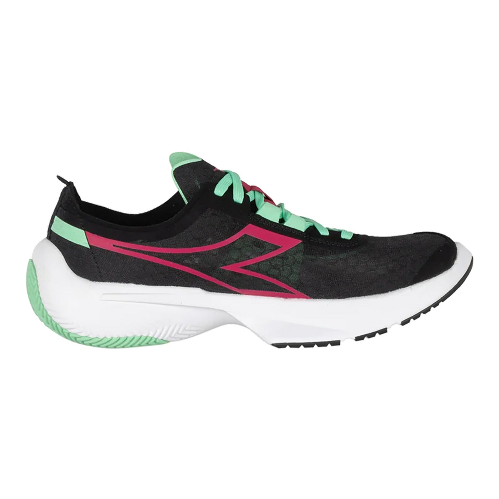 Diadora Equipe Corsa — Black - Jazzy - White — Size B — Width 5.5 — Front View