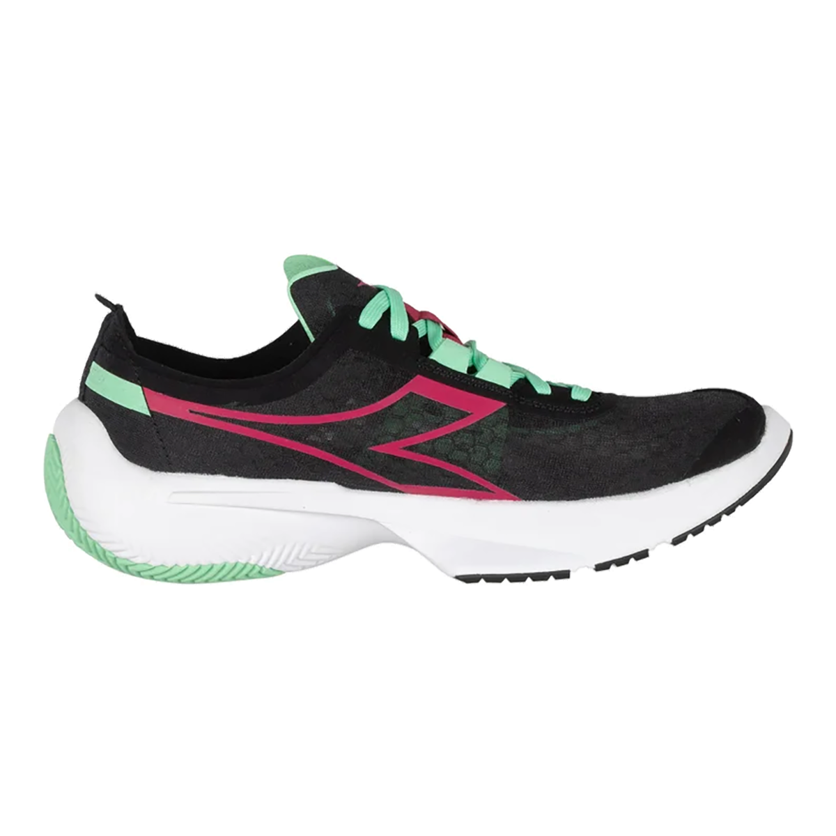 Diadora Equipe Corsa — Black - Jazzy - White — Size B — Width 5.5 — Front View