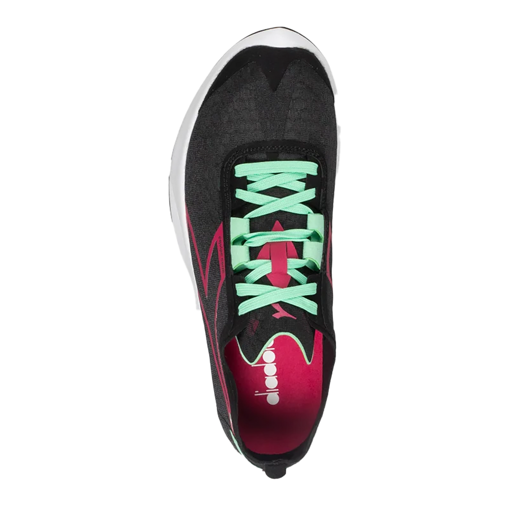 Diadora Equipe Corsa — Black - Jazzy - White — Size B — Width 5.5 — Side View
