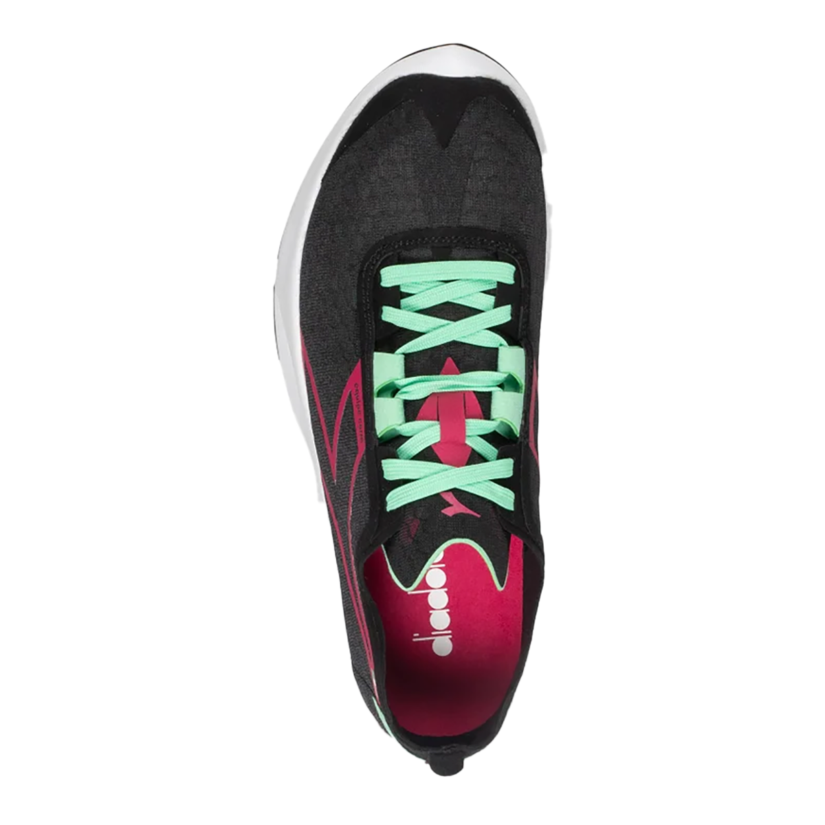 Diadora Equipe Corsa — Black - Jazzy - White — Size B — Width 5.5 — Side View