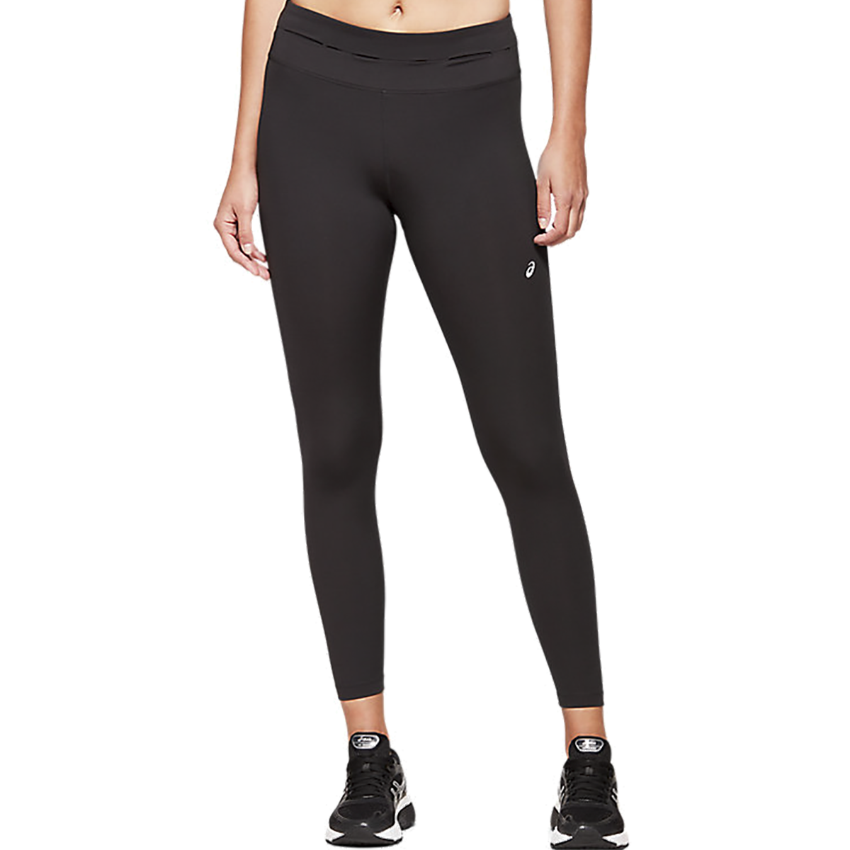 Asics Fietro Tight — Dark Grey Heather - Black — Size XSmall — Front View