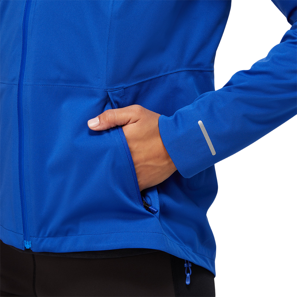 Asics Winter Accelerate Jacket — Monaco Blue — Size Large — Back View