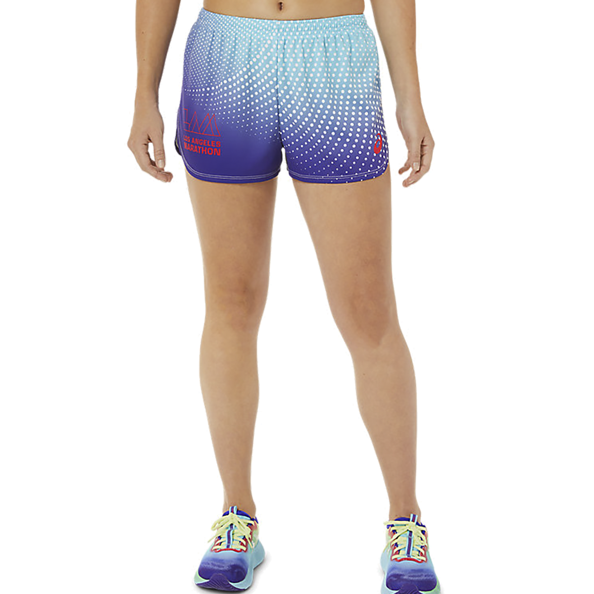 Asics Lam Race Split Short — Multi — Size Large — Front View