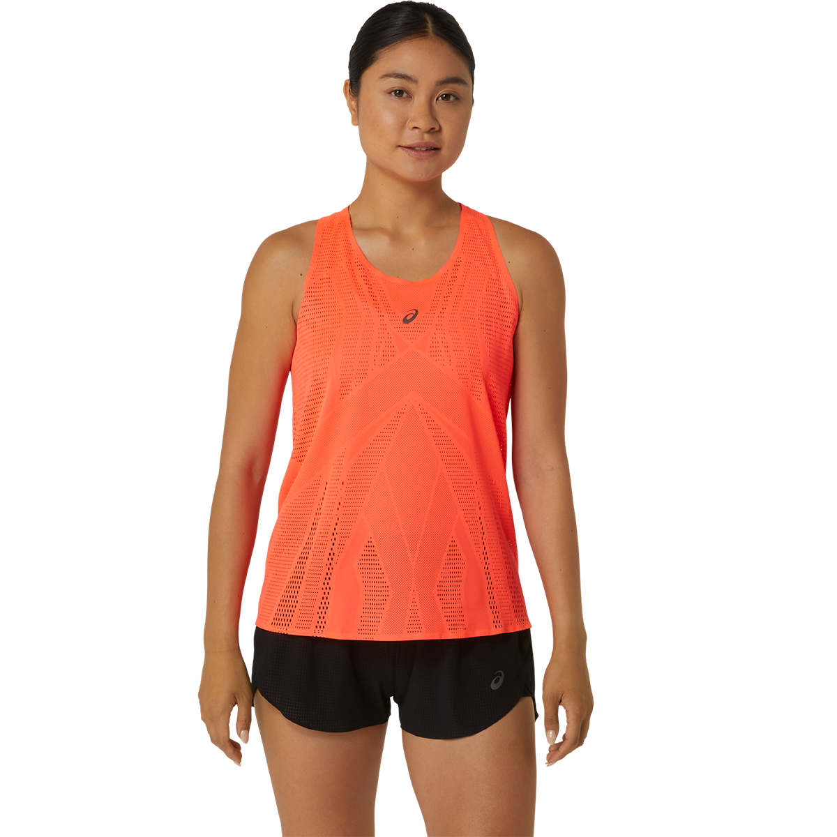 Asics Metarun Tank — Sunrise Red — Size XSmall — Front View