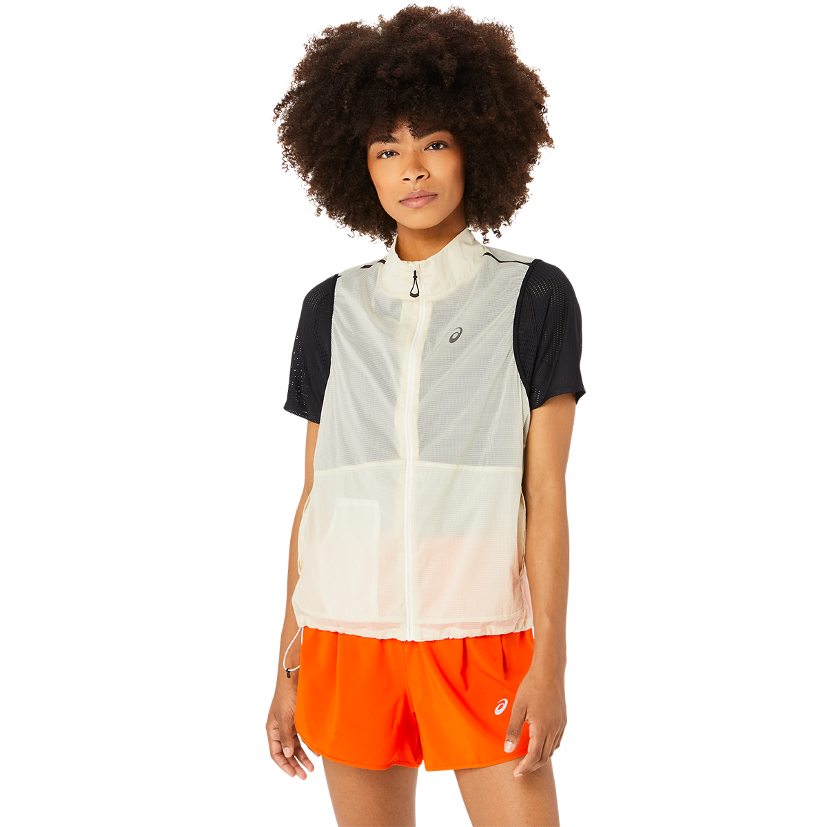 Asics Metarun Packable Gilet — Birch — Size XSmall — Front View