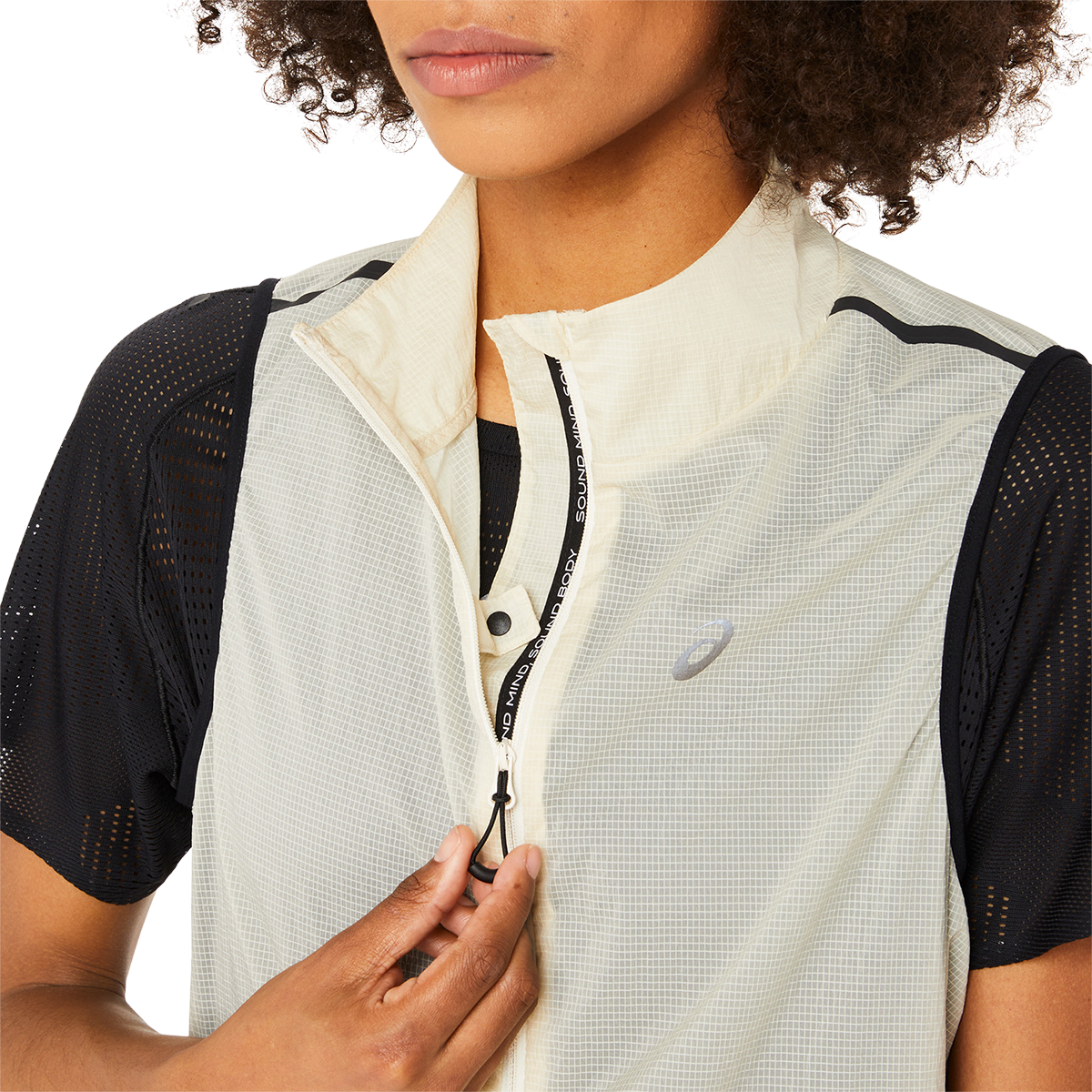 Asics Metarun Packable Gilet — Birch — Size XSmall — Back View