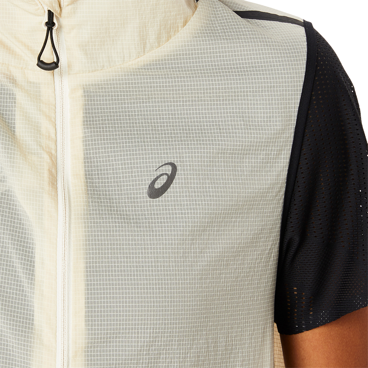 Asics Metarun Packable Gilet — Birch — Size XSmall — Top View