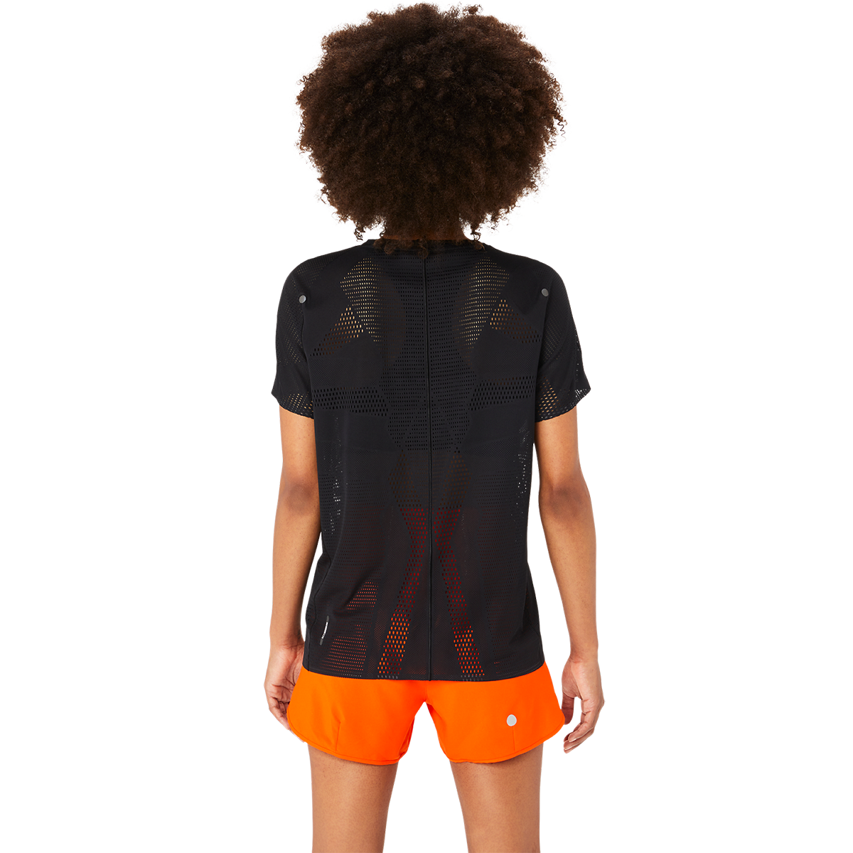 Asics Metarun Shortsleeve Tee — Performance Black — Size XSmall — Back View