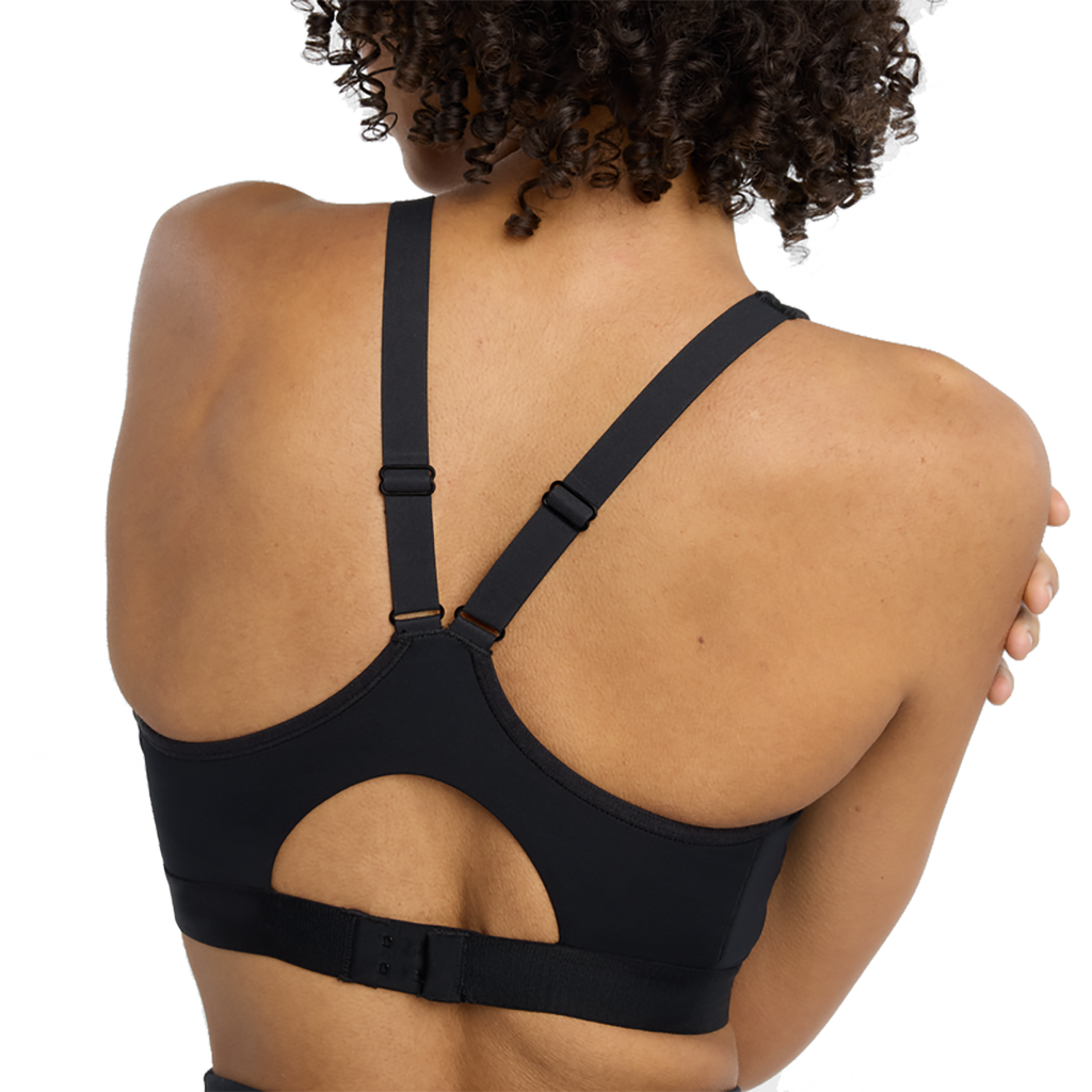 New Balance Essential Run Bra — Bk Black — Size SM1 — Detail View