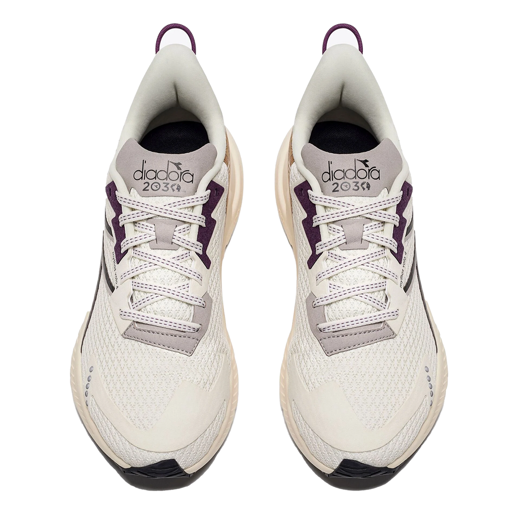 Diadora Mythos Blushield Volo 4 W 2030 — Whisper White - Black - Sunset Purple — Size B — Width 6 — Back View