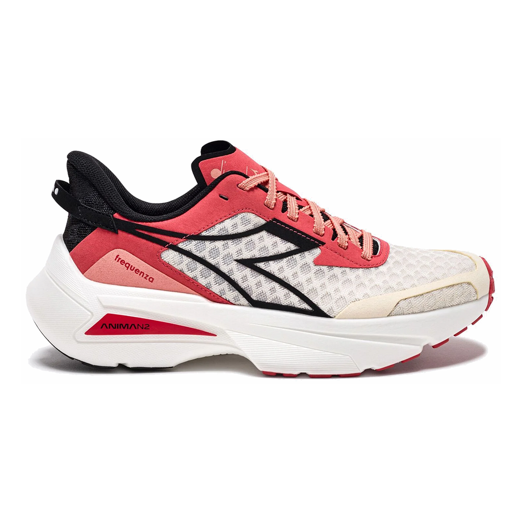 Diadora Frequenza — Whisper White - Cayenne — Size B — Width 6 — Top View