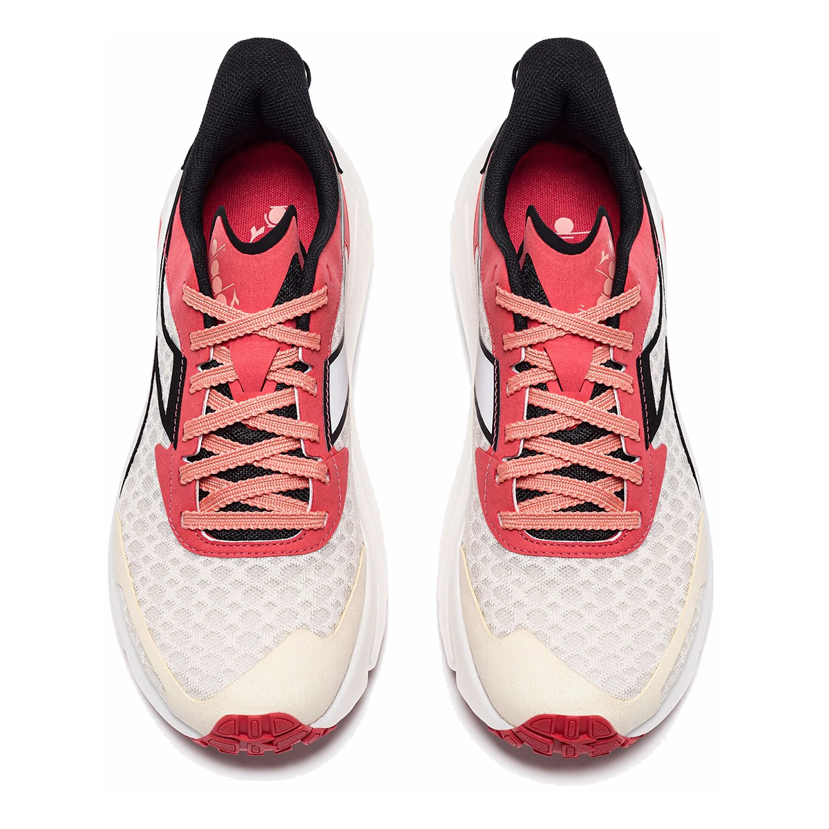 Diadora Frequenza — Whisper White - Cayenne — Size B — Width 6 — Lifestyle View