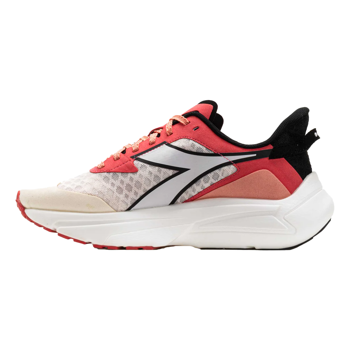 Diadora Frequenza — Whisper White - Cayenne — Size B — Width 6 — Detail View