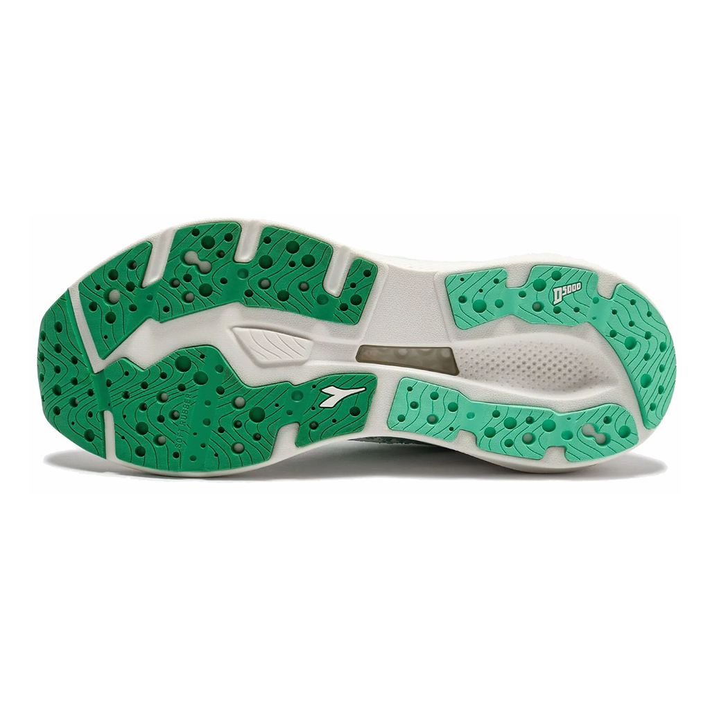Diadora Mythos Blushield Vigore V — White - Cabbage — Size B — Width 10 — Back View