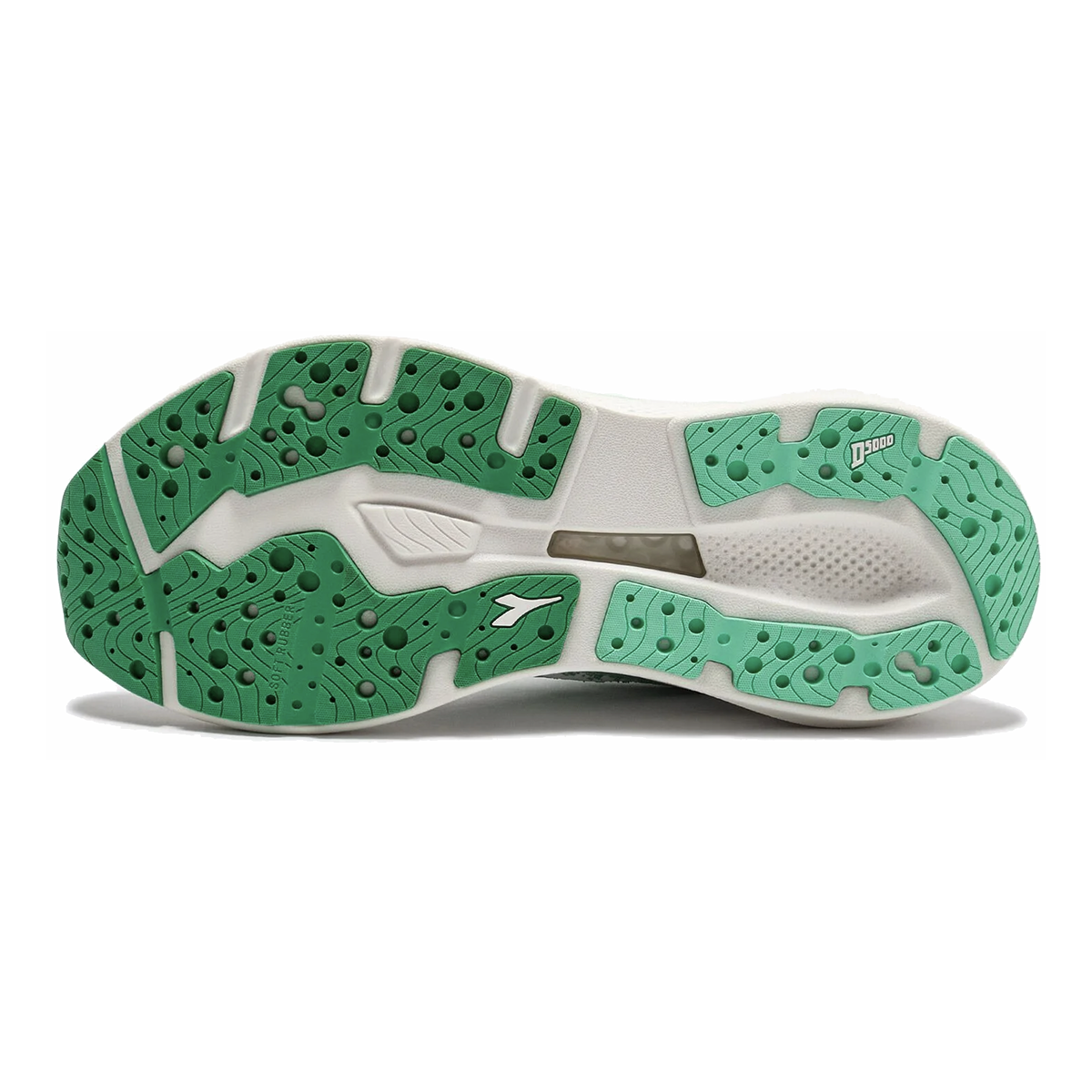 Diadora Mythos Blushield Vigore V — White - Cabbage — Size B — Width 10 — Back View