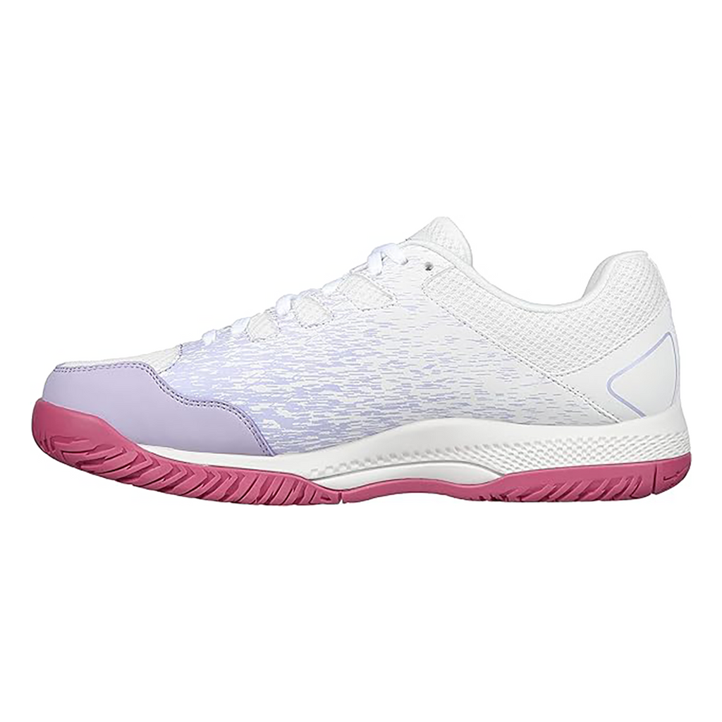 Skechers Viper Court — Grey - Purple — Size B — Width 6.5 — Detail View