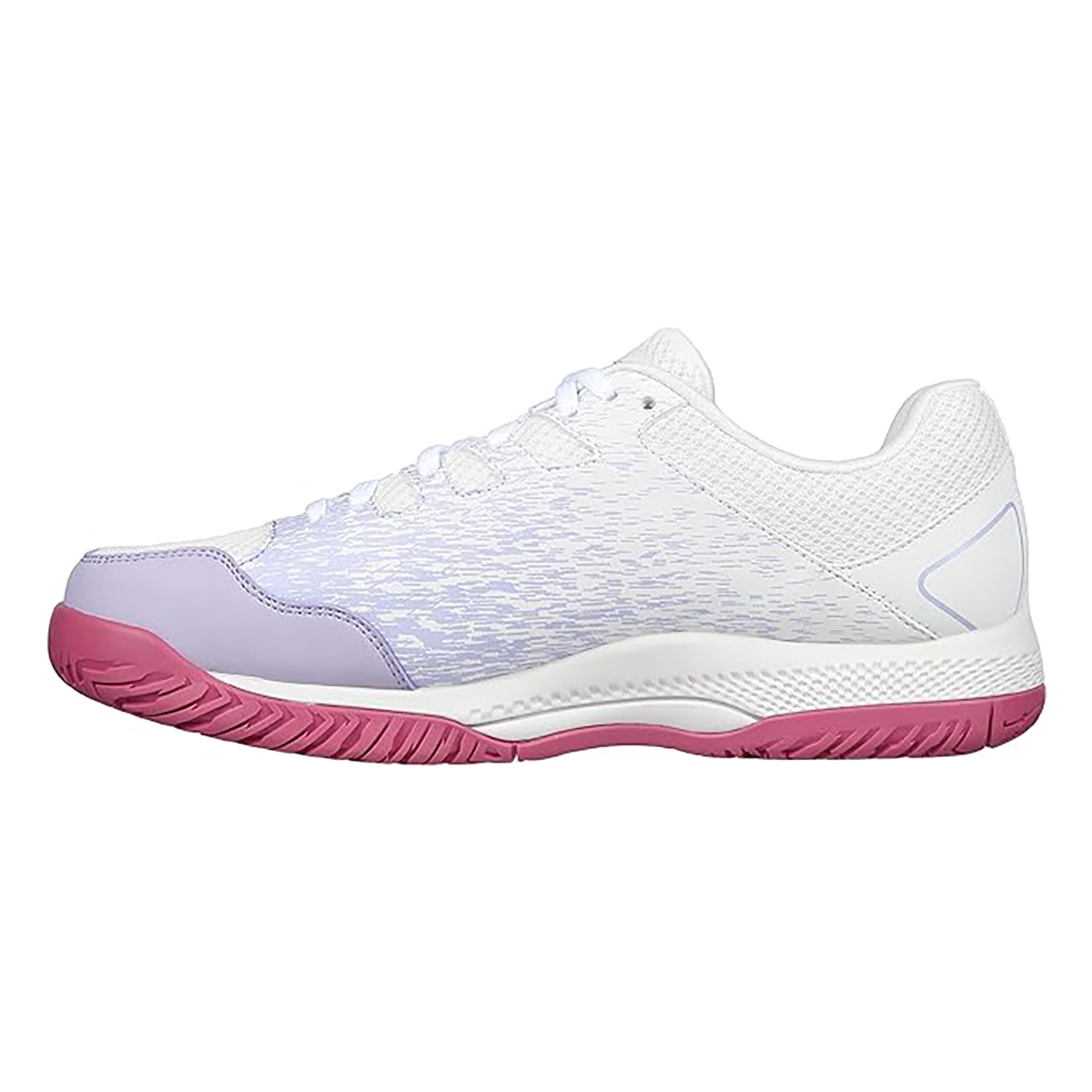 Skechers Viper Court — Grey - Purple — Size B — Width 6.5 — Detail View