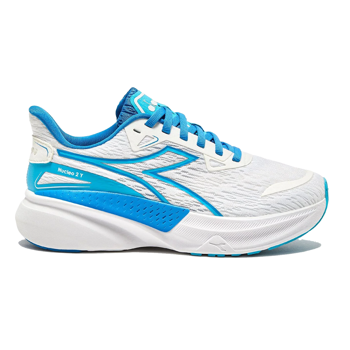 Diadora Nucleo 2 — Silver DD - Whisper White — Size Y — Width 3.5 — Top View