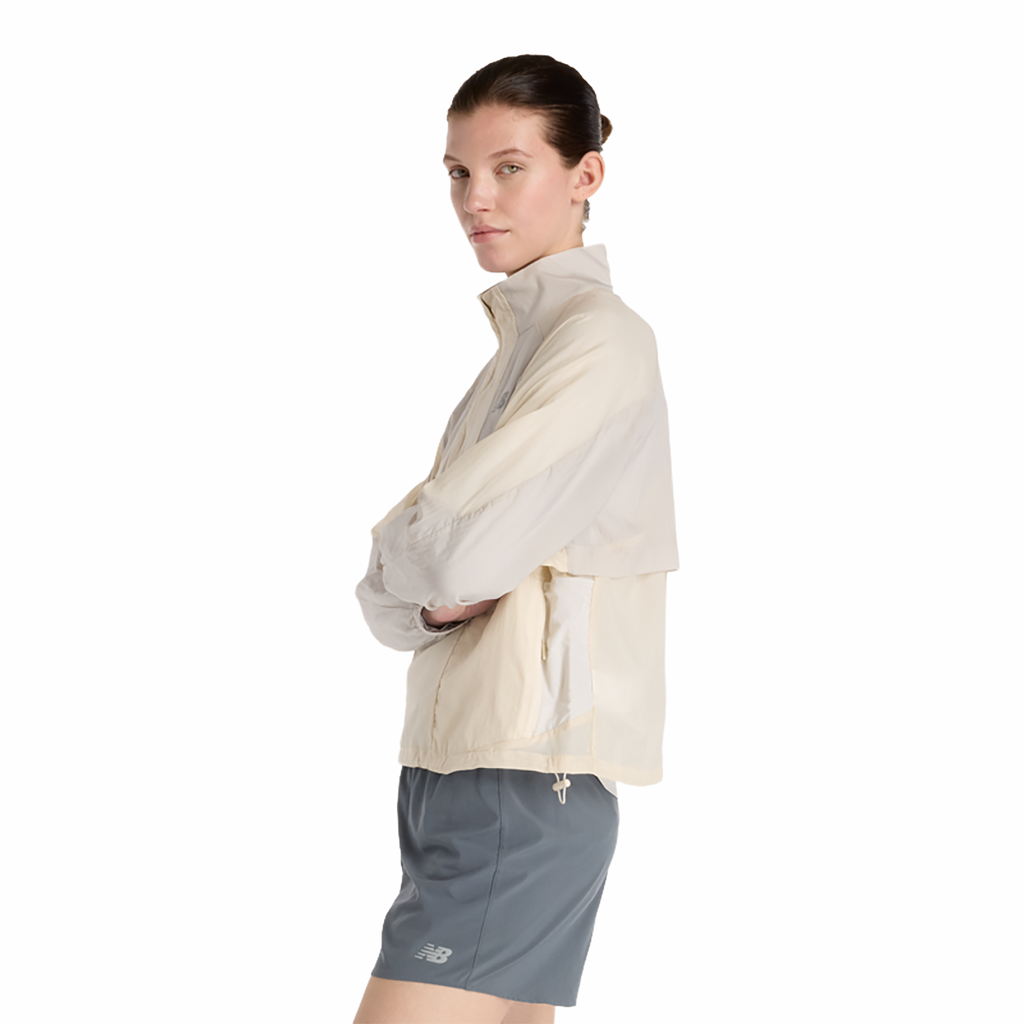 New Balance Better Run Water Resistant Jacket — Linen — Size Large — Side View