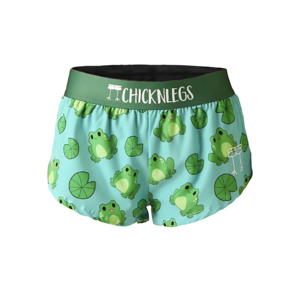 ChicknLegs 1.5" Split Short — Frogs — Size Large — Top View