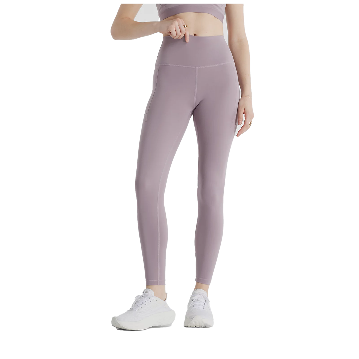 New Balance Harmony Pocket High Rise Legging 27 — Ice Wine — Size Large — Front View