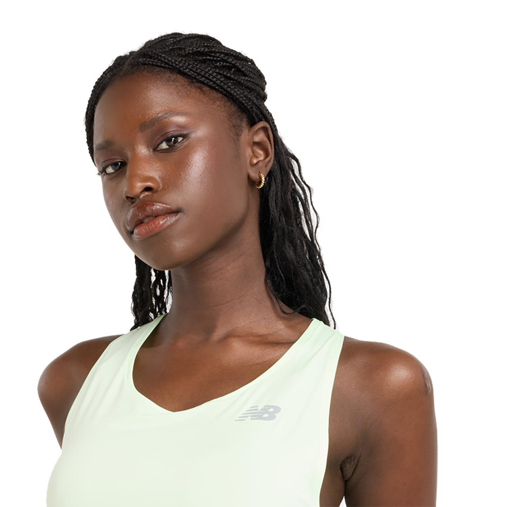 New Balance Race Day Singlet — Mew Melonwat — Size XLarge — Top View