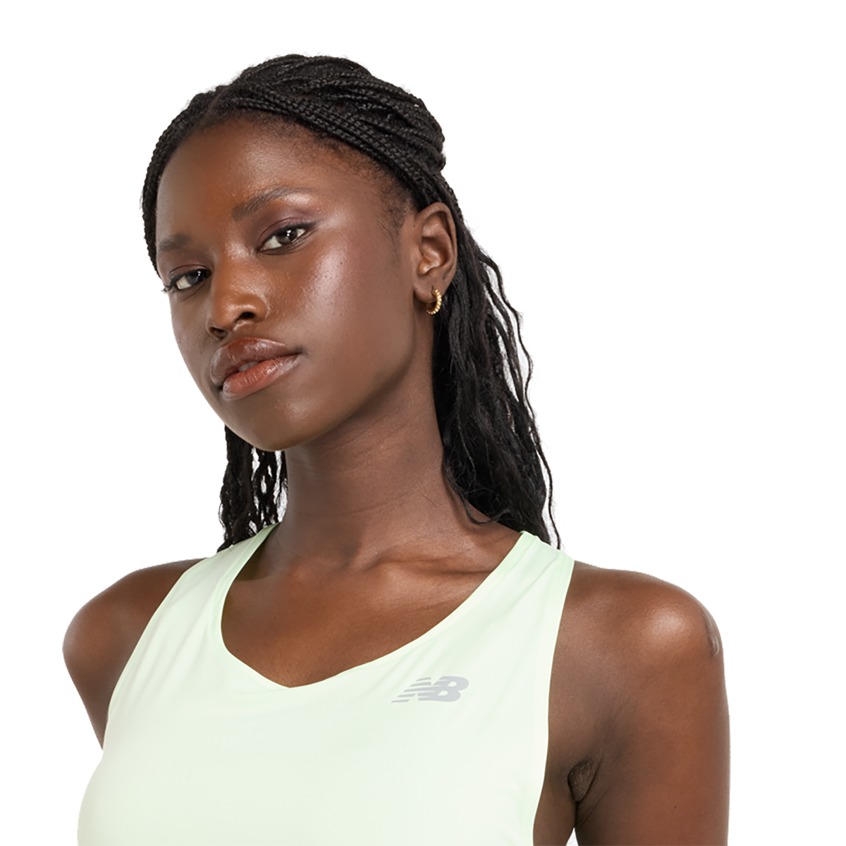 New Balance Race Day Singlet — Mew Melonwat — Size XLarge — Top View