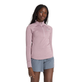 New Balance Athletics Heat Grid Half Zip — Ice Wine Heather — Size Large — Front View