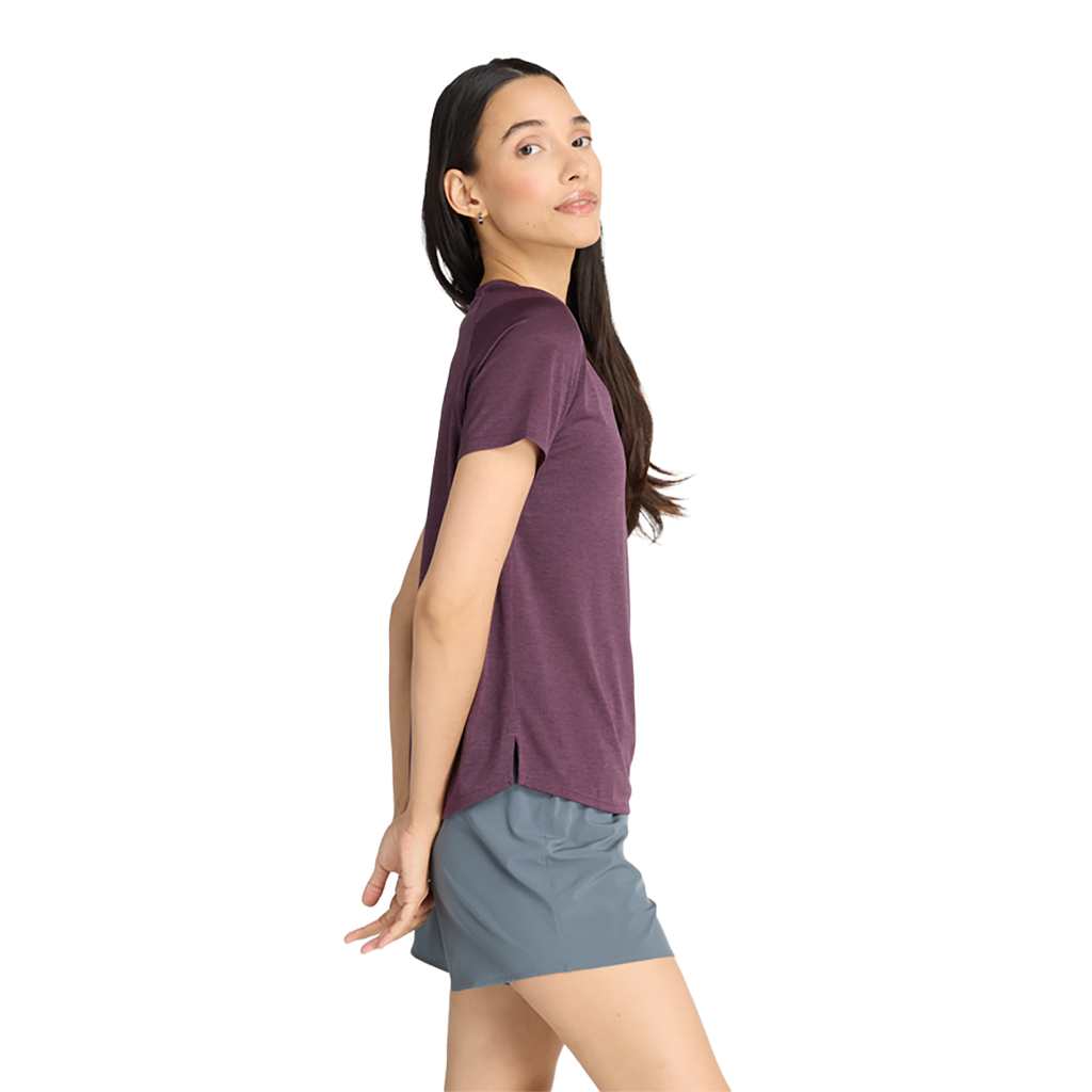 New Balance Athletics Graphic T-Shirt — Plum Brown Heather — Size Large — Back View